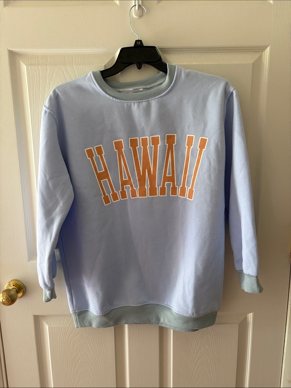 Hawaii Graphic Crewneck Sweater - Light Blue